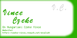 vince czeke business card